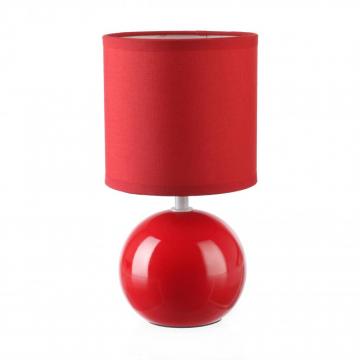Lampe boule céramique Rouge