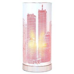 Lampe touch New York rose cylindrique
